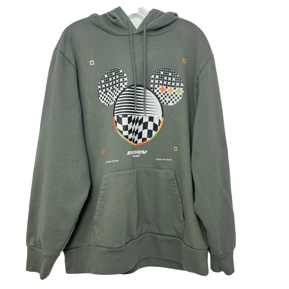 Disney Mickey Mouse Forverer Young Forever True pullover fleece men's sweater XL - Picture 2 of 5